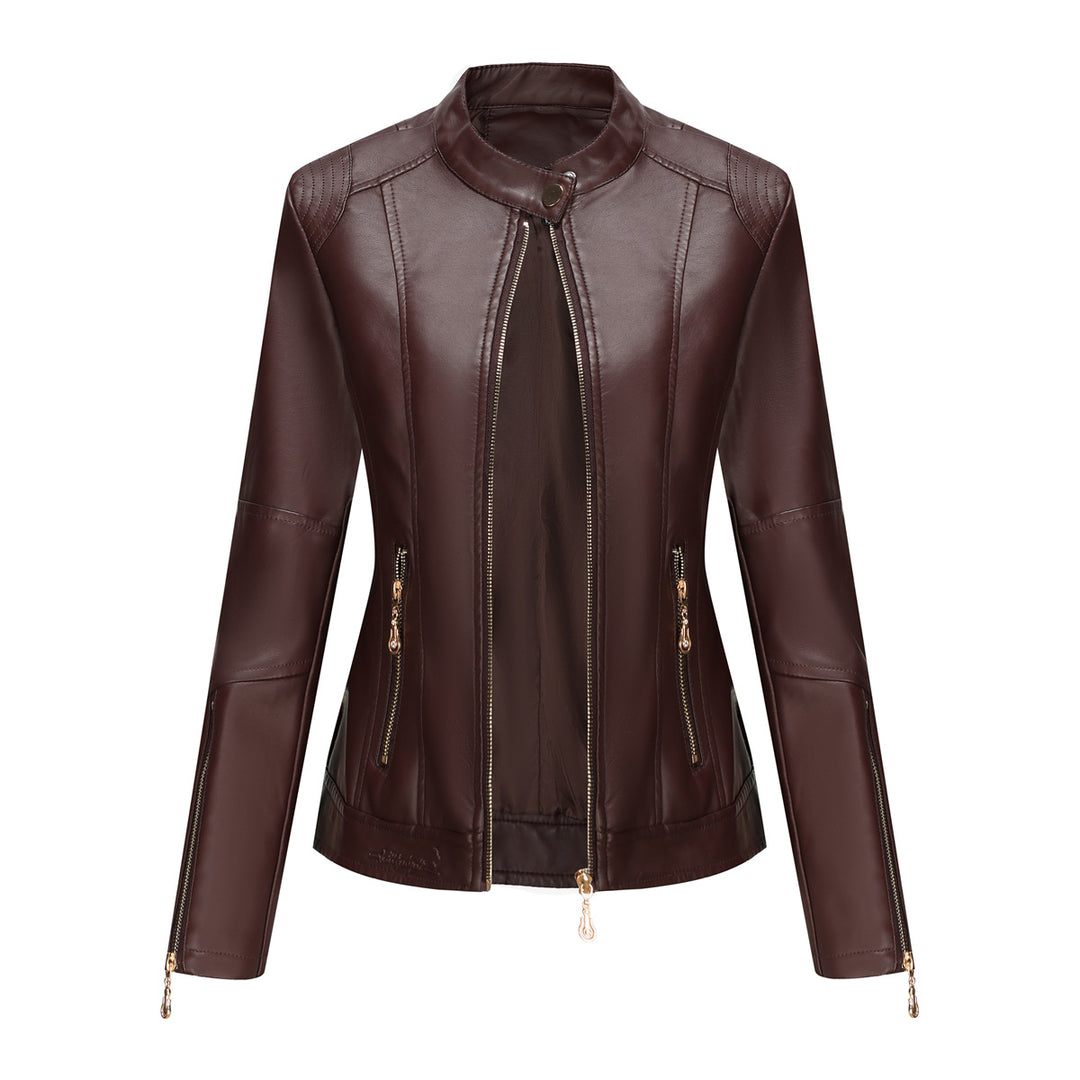 Damen modische Faux jacke mit minimalistischen Akzenten R&B