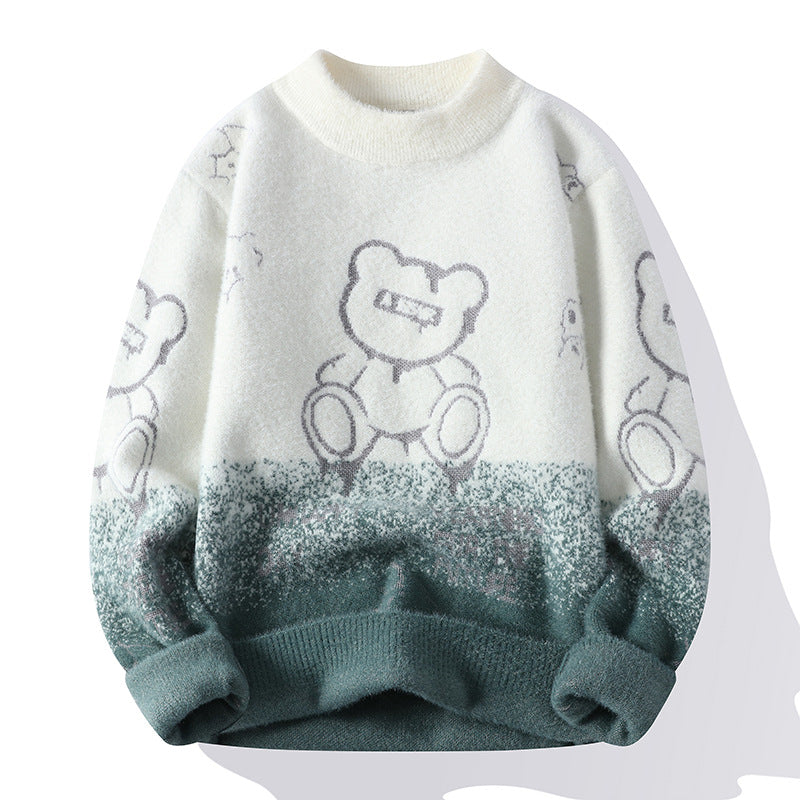 Damen gemütlicher Pullover mit niedlichem Tiermotiv und lässiger Passform