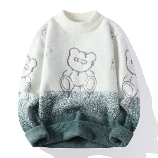 Damen gemütlicher Pullover mit niedlichem Tiermotiv und lässiger Passform R&B