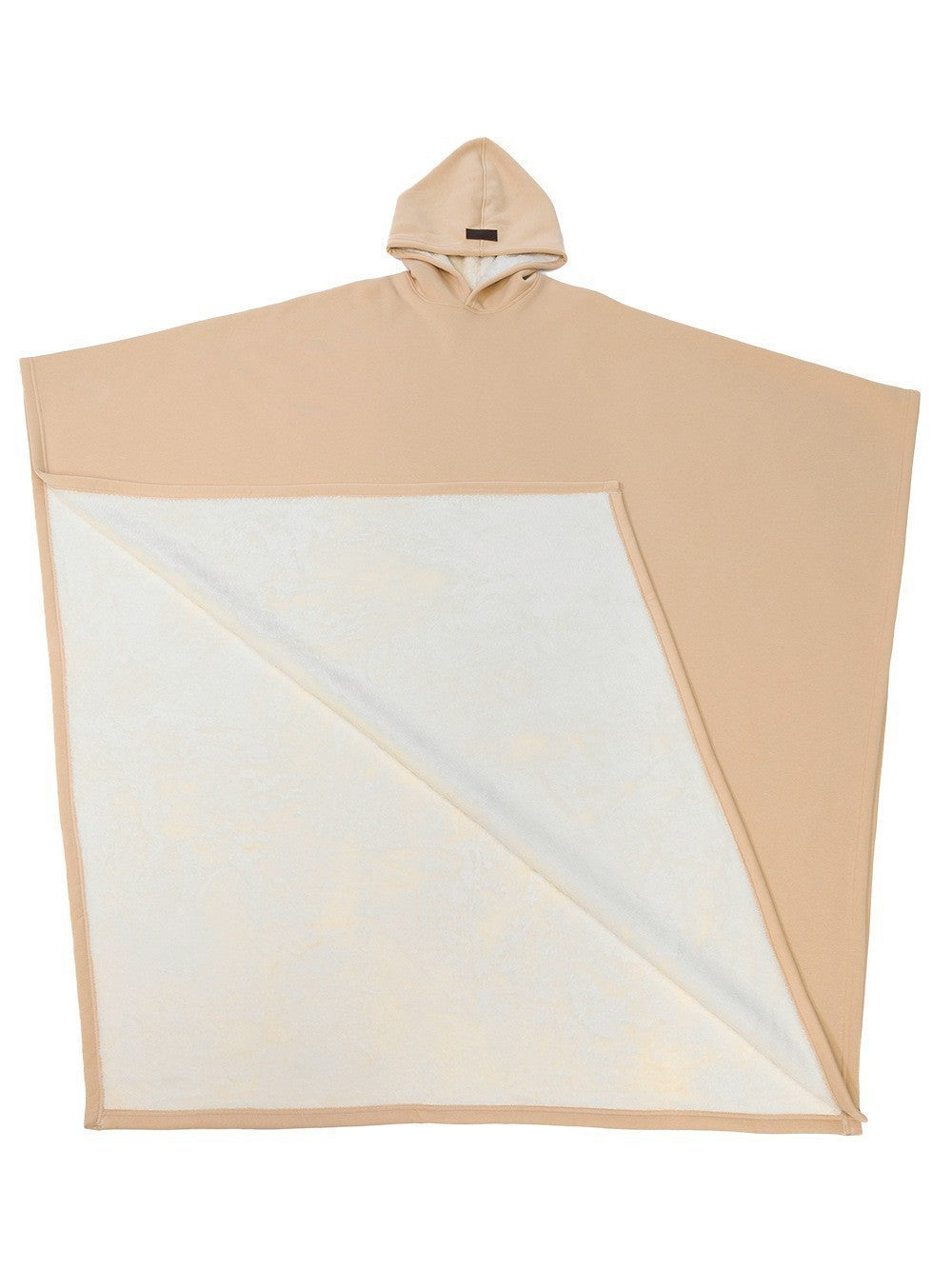 Damen kuscheliger Kapuzenponcho aus weichem Mikrofleece R&B