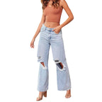 Damen Jeansjacke mit lässigem Schnitt und fransigem Saum R&B