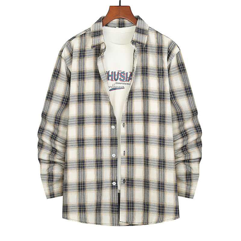 Herren Flanellhemd mit modernem Karomuster und bequemer Passform R&B