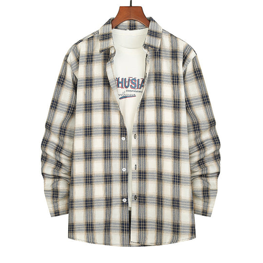 Herren Flanellhemd mit modernem Karomuster und bequemer Passform R&B