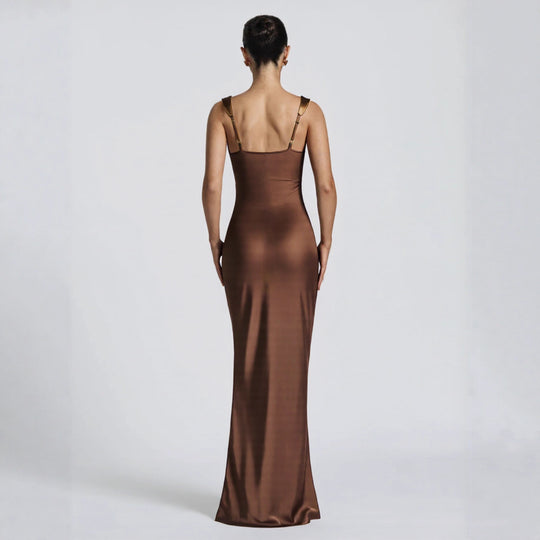 Damen Langarm Abendkleid R&B