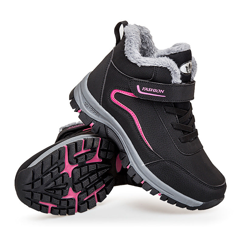 Damen Warm gefütterte Outdoor-Wanderschuhe mit verstellbarem Klettverschluss R&B
