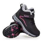 Damen Warm gefütterte Outdoor-Wanderschuhe mit verstellbarem Klettverschluss R&B