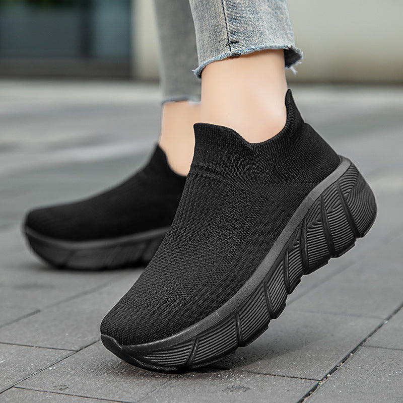 Damen Bequeme Sneaker mit elastischem Strickoberteil R&B