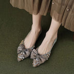 Damen Ballerinas mit funkelndem Strass und zartem Schleifendetail R&B