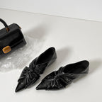 Damen elegante Spitzenslipper mit raffinierten Knoten-Details