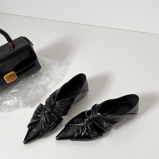 Damen elegante Spitzenslipper mit raffinierten Knoten-Details R&B