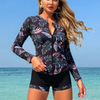 Damen Surfanzug mit langem Arm und floralem Design R&B