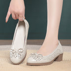 Damen Komfortable Cut-Out Ballerinas