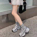 Damen Sportliche Sneaker mit reflektierenden Elementen und gepolsterter Laufsohle R&B