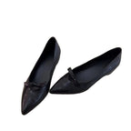 Damen elegante Ballerinas mit klassischem Schleifenakzent R&B