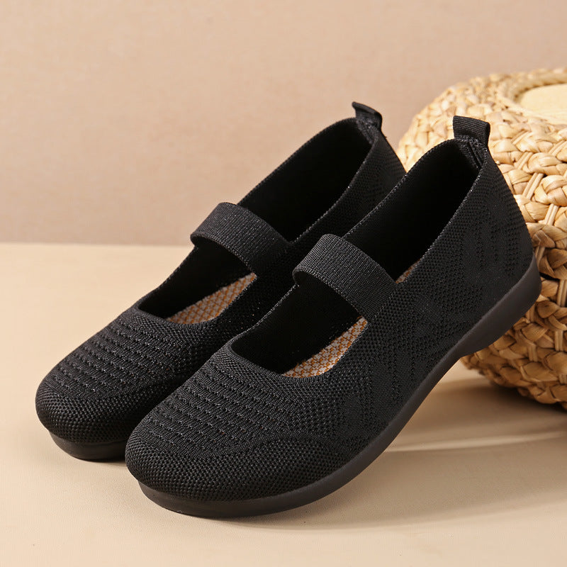 Damen Komfortable Ballerinas mit elastischem Riemen R&B