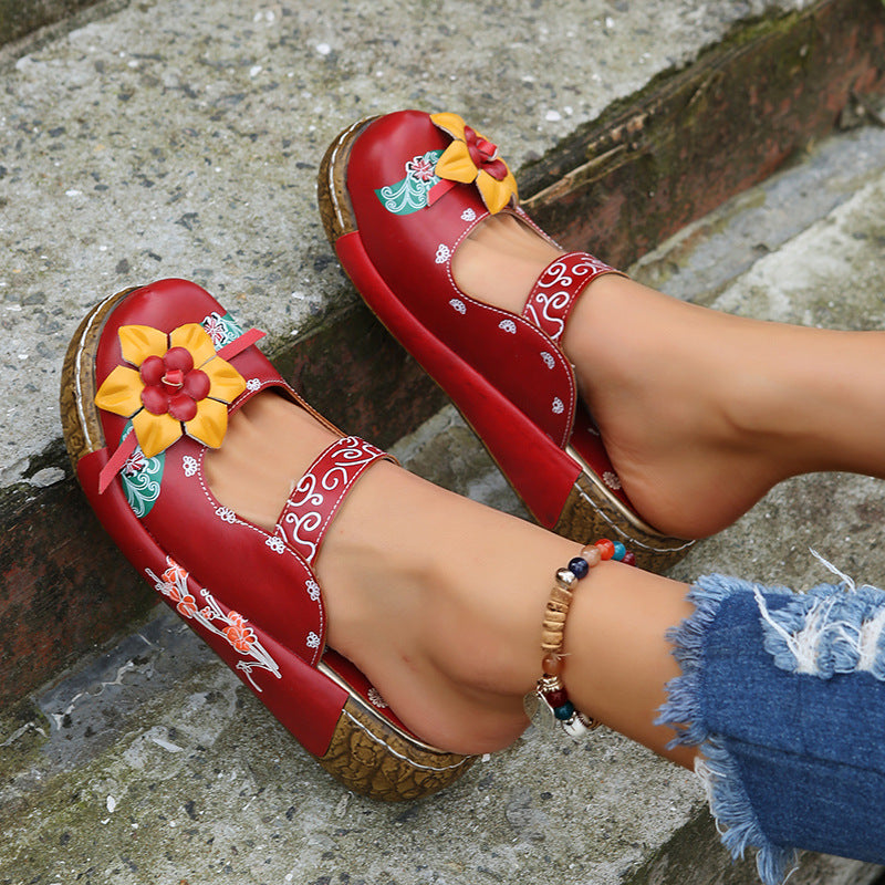 Damen Komfortable und florale Clogs R&B