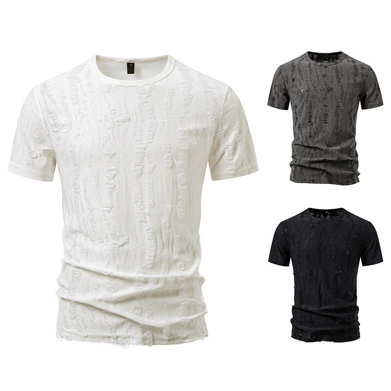 Herren T-Shirt mit strukturiertem Vintage-Design