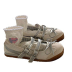 Damen Ballerinas mit modischen Riemchen und dekorativem Schleifen-Design R&B