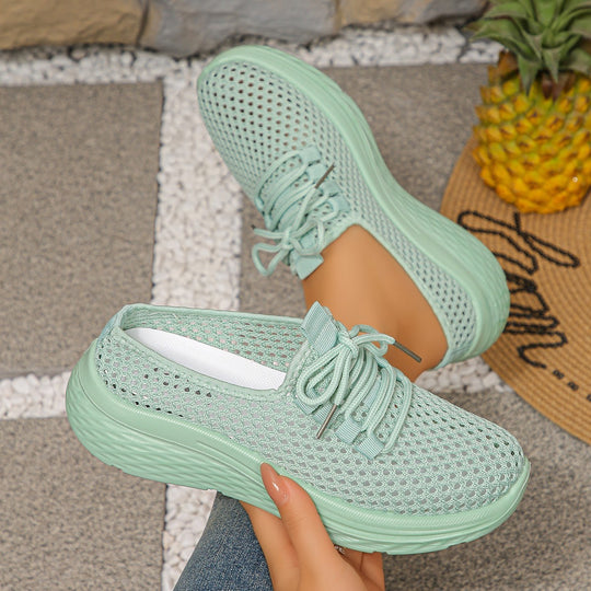Damen atmungsaktive Sneaker mit elastischem Obermaterial und komfortabler Sohle R&B