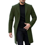 Herren eleganter Wollmantel mit modernem Schnitt und praktischen Taschen