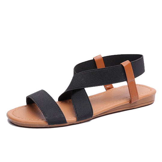 Damen Komfortable Kreuzriemen-Sandalen mit gepolsterter Innensohle R&B