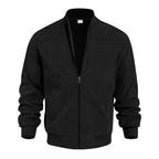 Herren lässige Bomberjacke mit elastischen Bündchen und praktischen Taschen R&B
