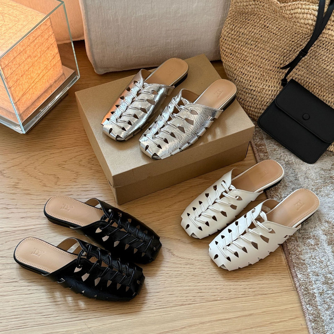 Damen Bequeme und stilvolle Sommerschuhe mit offenen Zehen R&B