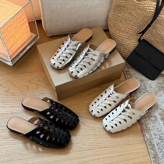 Damen Sommerliche Mules mit kunstvollem Cut-Out-Design und weich gepolstertem Fußbett R&B