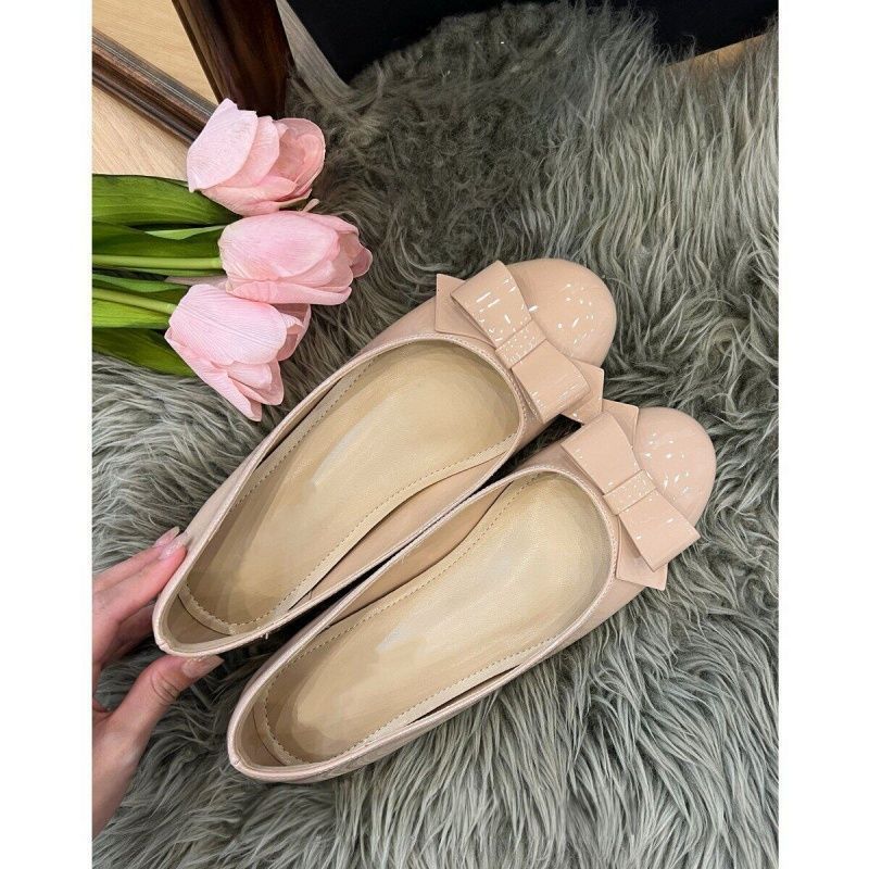 Damen elegante Ballerinas mit dekorativer Schleifenapplikation R&B