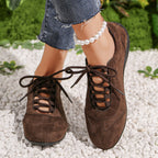 Damen Sneakers im modischen Vintage-Look mit atmungsaktiver Schnürung und gepolsterter Innensohle R&B