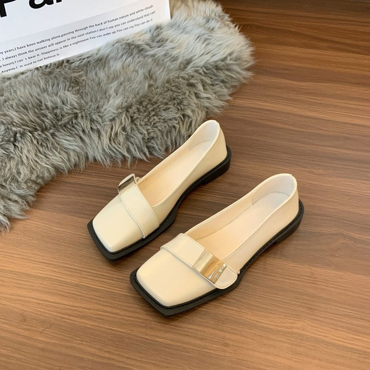 Damen elegante Ballerinas mit schickem Riemen und komfortablem Blockabsatz R&B