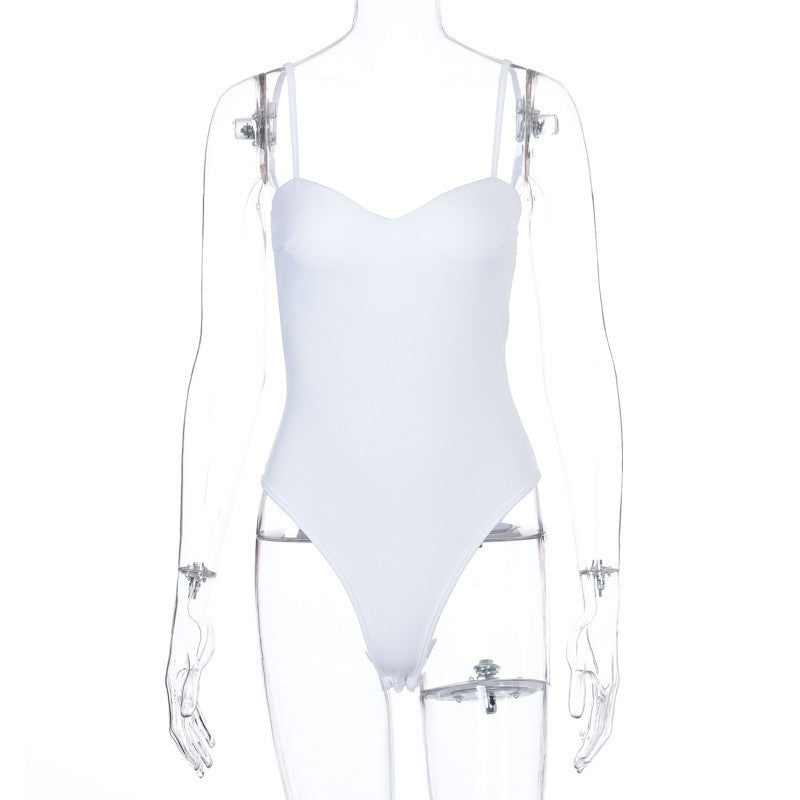 Damen elegantes Body mit verstellbaren Trägern R&B