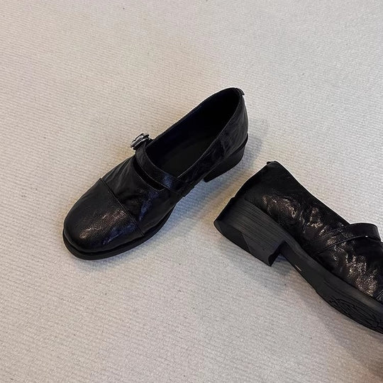 Damen Komfortable Mokassins mit modischem Schnallen-Detail R&B