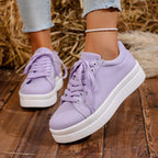 Damen Sneakers mit platten Sohlen R&B