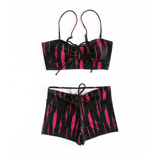 Damen Bikini-Set mit modischem Crop-Top und lässigen Shorts R&B