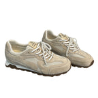 Damen Sportliche Sneaker mit atmungsaktivem Mesh und luxuriösem Veloursleder R&B