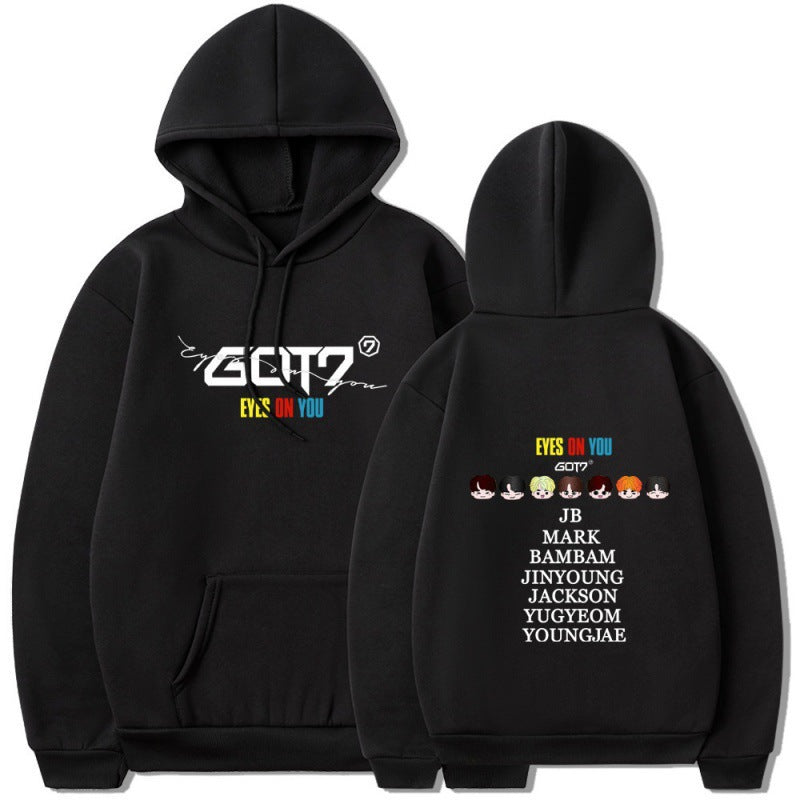 Damen Kapuzensweater mit einzigartigem GOT7 Design und bequemer Passform R&B