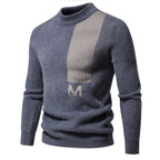 Herren Hochwertiger Strickpullover mit modernem Stehkragen und strukturiertem Design