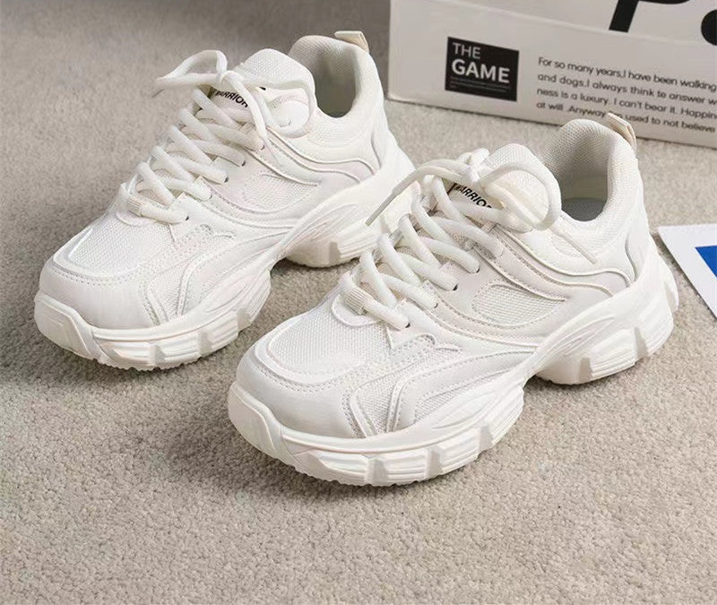 Damen Bequeme Sport Sneakers mit dicker Sohle R&B