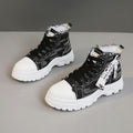 Damen hochschneider Sneakers mit trendiger Markenplakette und einzigartigem Design R&B