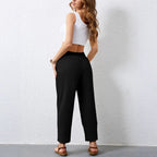 Damen Weite Sommerhose mit elastischem Bund und praktischen Taschen R&B