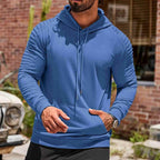 Herren Sport-Hoodie mit innovativer Textur und funktionalem Schnitt