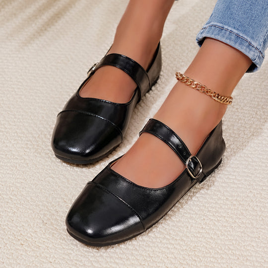 Damen Ballerinas mit verstellbarem Riemen und elegantem Obermaterial R&B