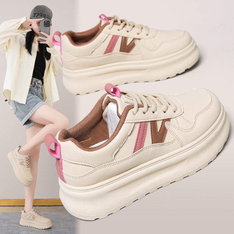 Damen sportliche Chunky Sneakers mit rutschfester Sohle und ergonomischer Dämpfung R&B