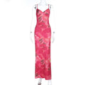 Damen Elegantes Maxikleid mit floralem Muster und feinen Trägern R&B