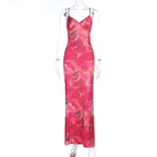 Damen Elegantes Maxikleid mit floralem Muster und feinen Trägern