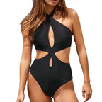 Damen Hochgeschnittener Badanzug mit Cut-Outs