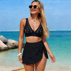 Damen Bikini-Set mit modischem Wickelrock und raffinierten Cut-Outs R&B