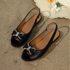 Damen offene Slingback-Sandalen mit funkelnder Schleifenapplikation R&B