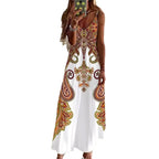 Damen Maxikleid mit farbenfrohem Paisley-Druck R&B